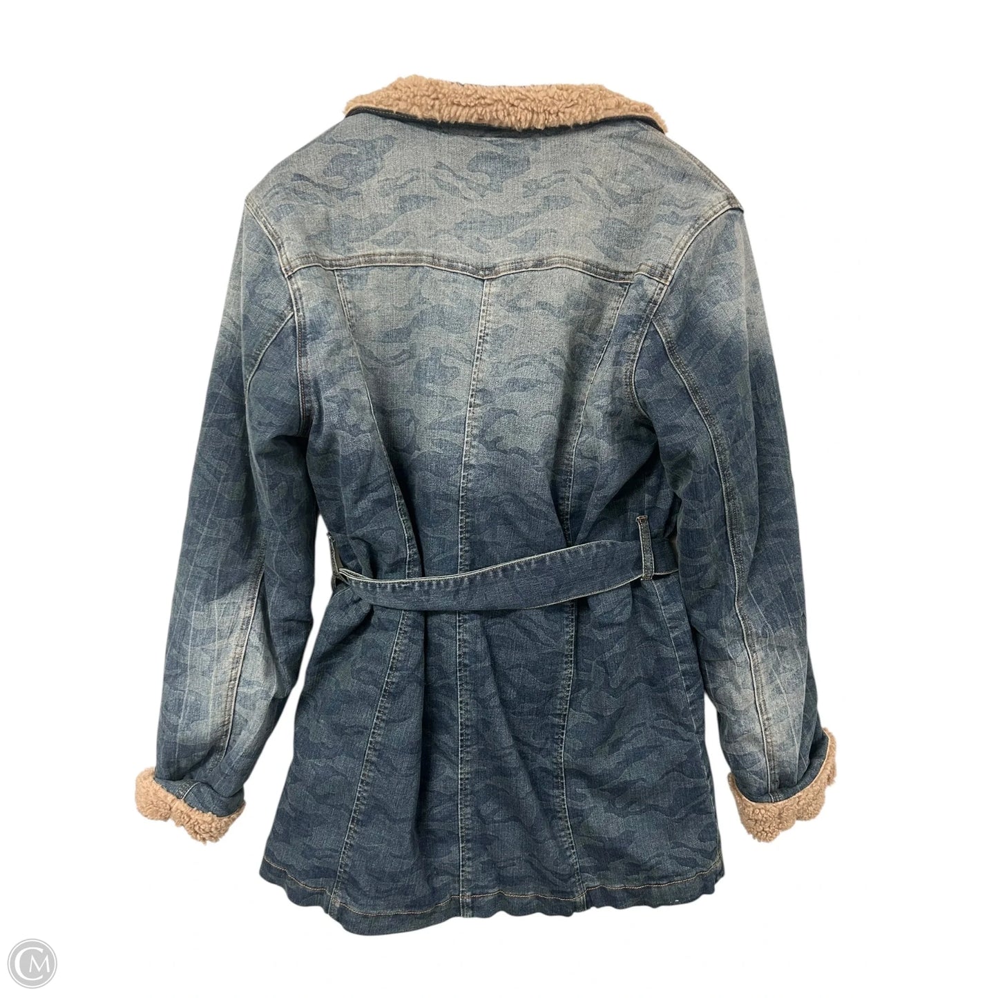 Jacket Denim By Vigoss In Blue Denim, Size: S