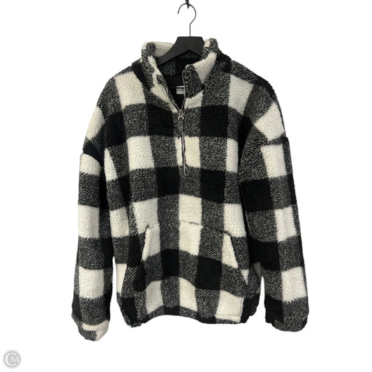 Sweatshirt Collar By Bluivy In Black & White, Size: M