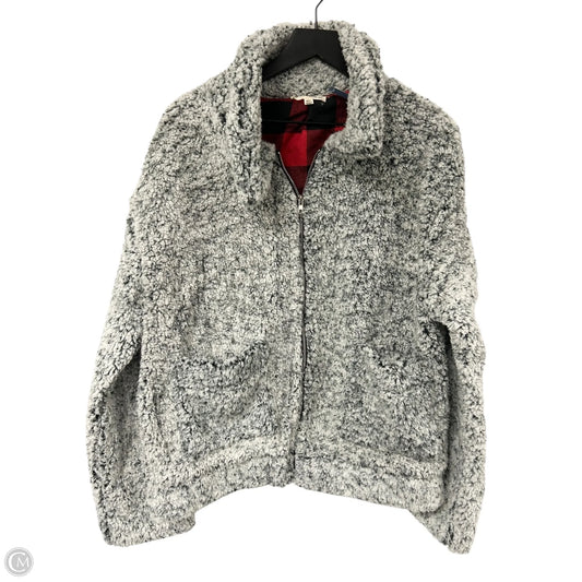 Jacket Faux Fur & Sherpa By Ee Some In Grey, Size: M
