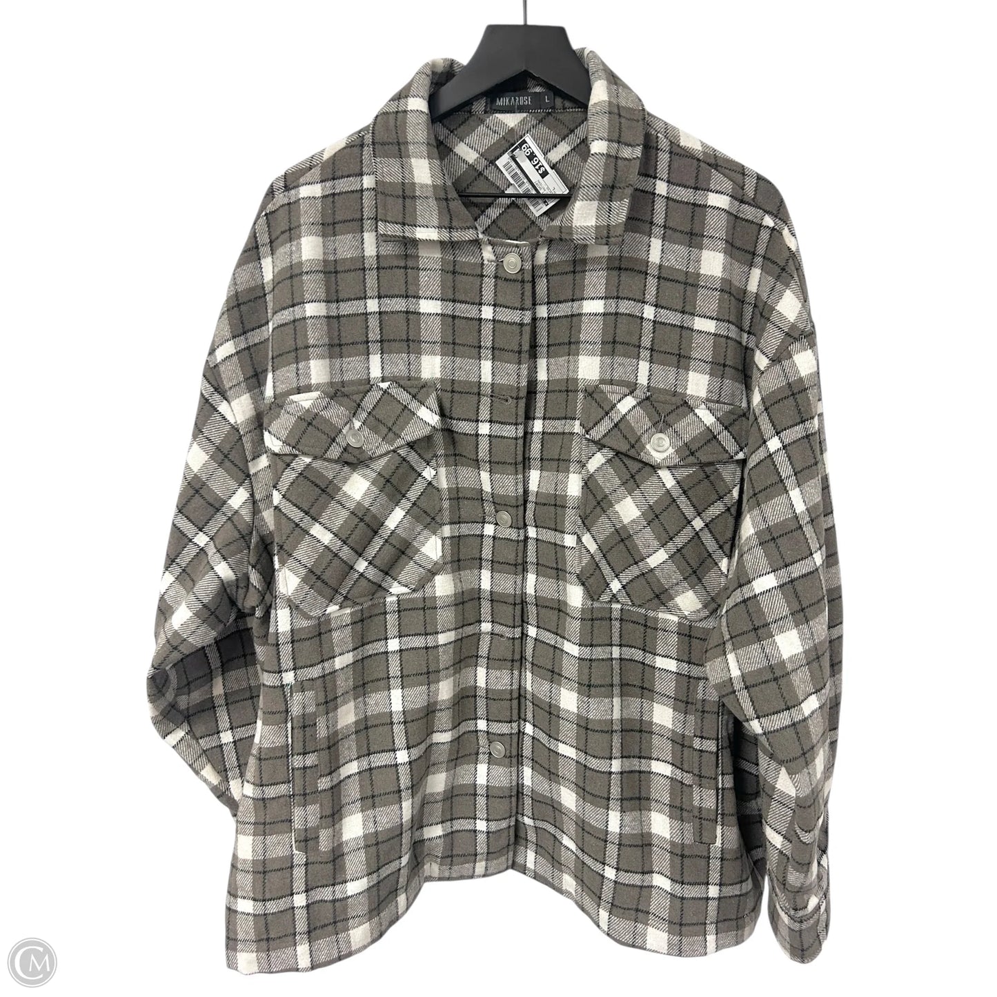 Jacket Shirt By Cme In Plaid Pattern, Size: L