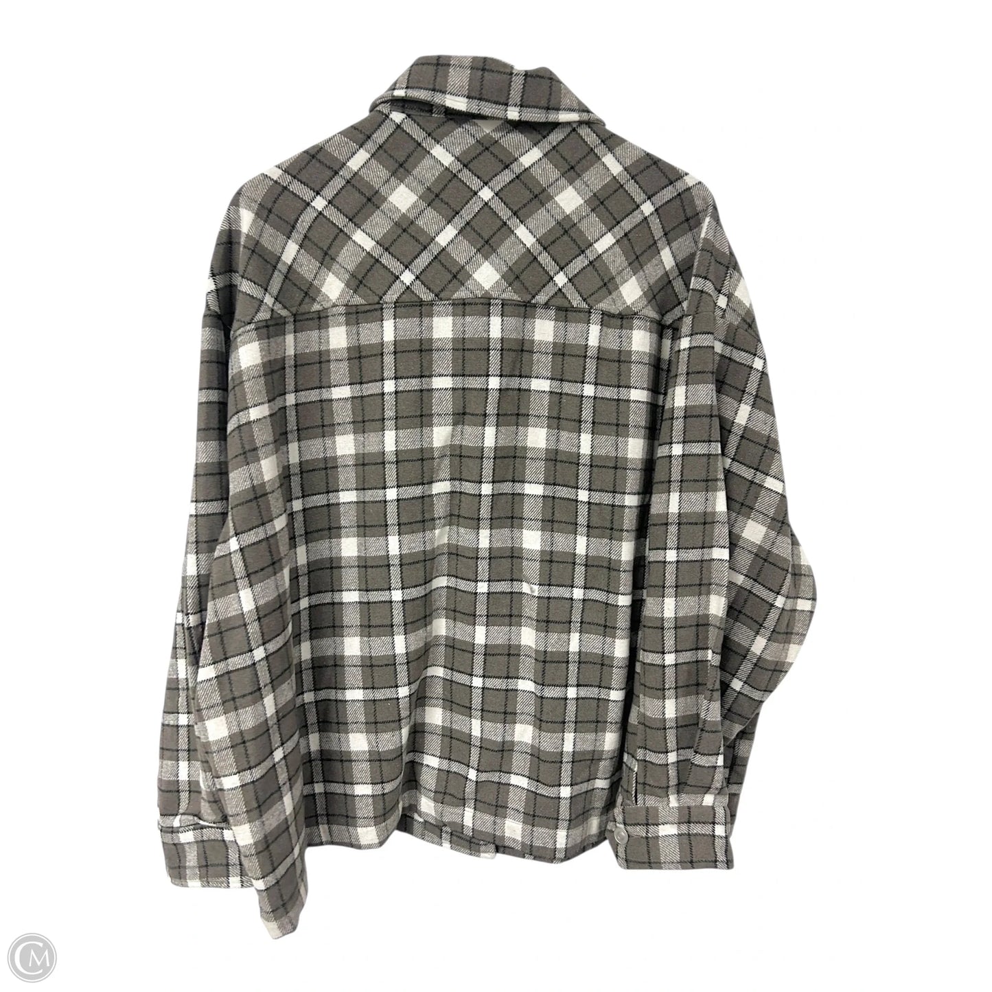 Jacket Shirt By Cme In Plaid Pattern, Size: L