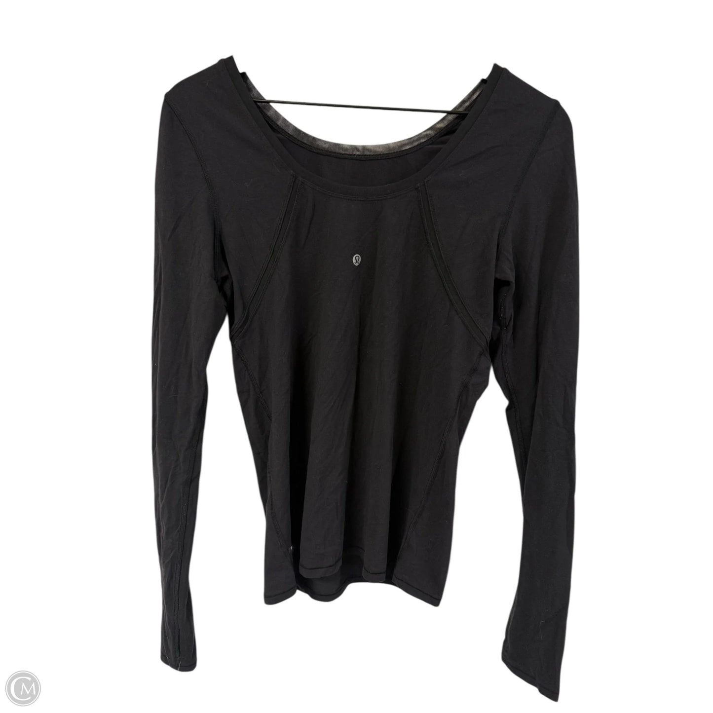 Athletic Top Long Sleeve Crewneck By Lululemon In Black, Size: 6