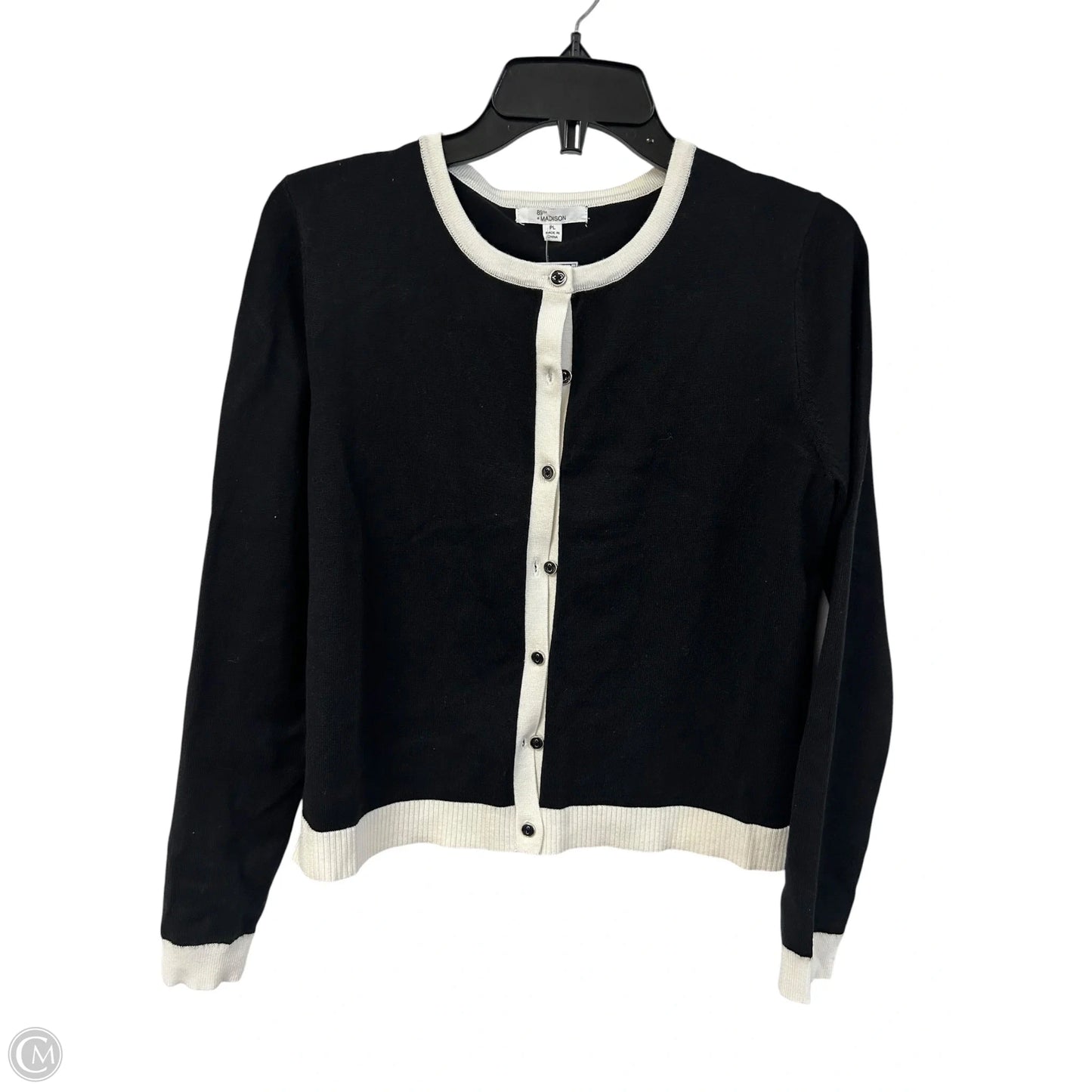 Cardigan By 89th And Madison In Black & White, Size: Lp