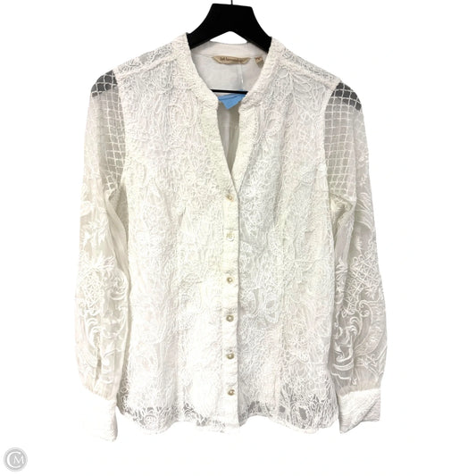 Top Long Sleeve By Soft Surroundings In White, Size: S