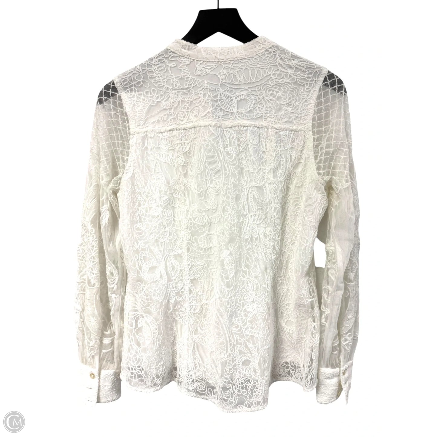 Top Long Sleeve By Soft Surroundings In White, Size: S