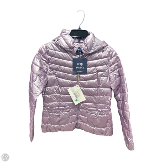 Coat Puffer & Quilted By Chic In Purple, Size: S