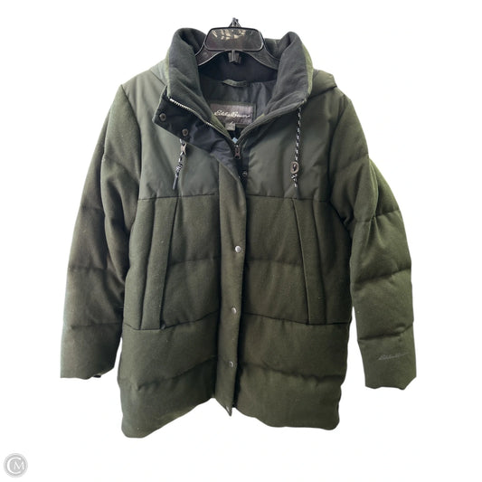 Coat Parka By Eddie Bauer In Green, Size: L