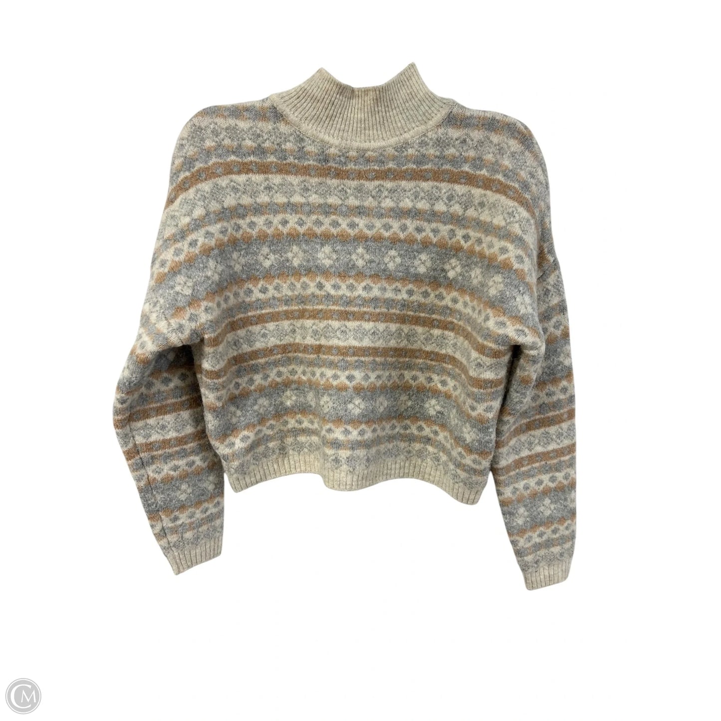 Sweater By Clothes Mentor In Brown & Grey, Size: S