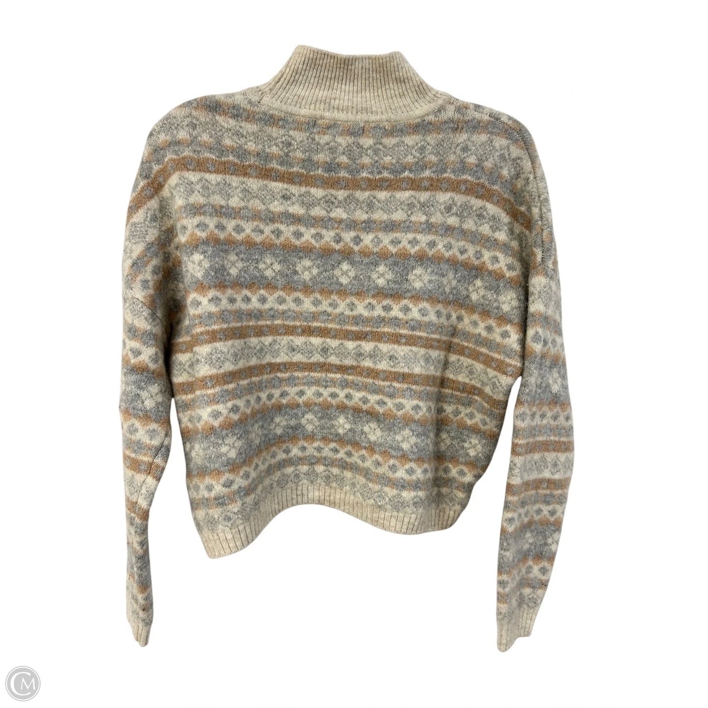 Sweater By Clothes Mentor In Brown & Grey, Size: S