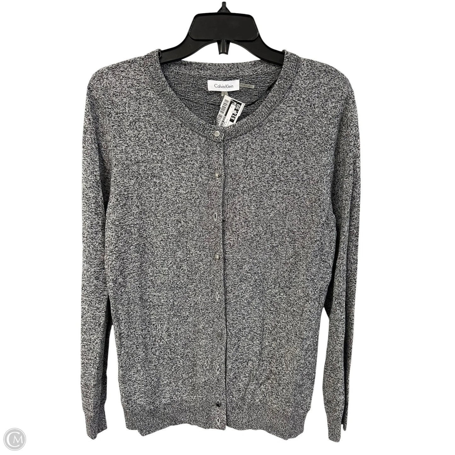 Cardigan By Calvin Klein In Black & White, Size: L