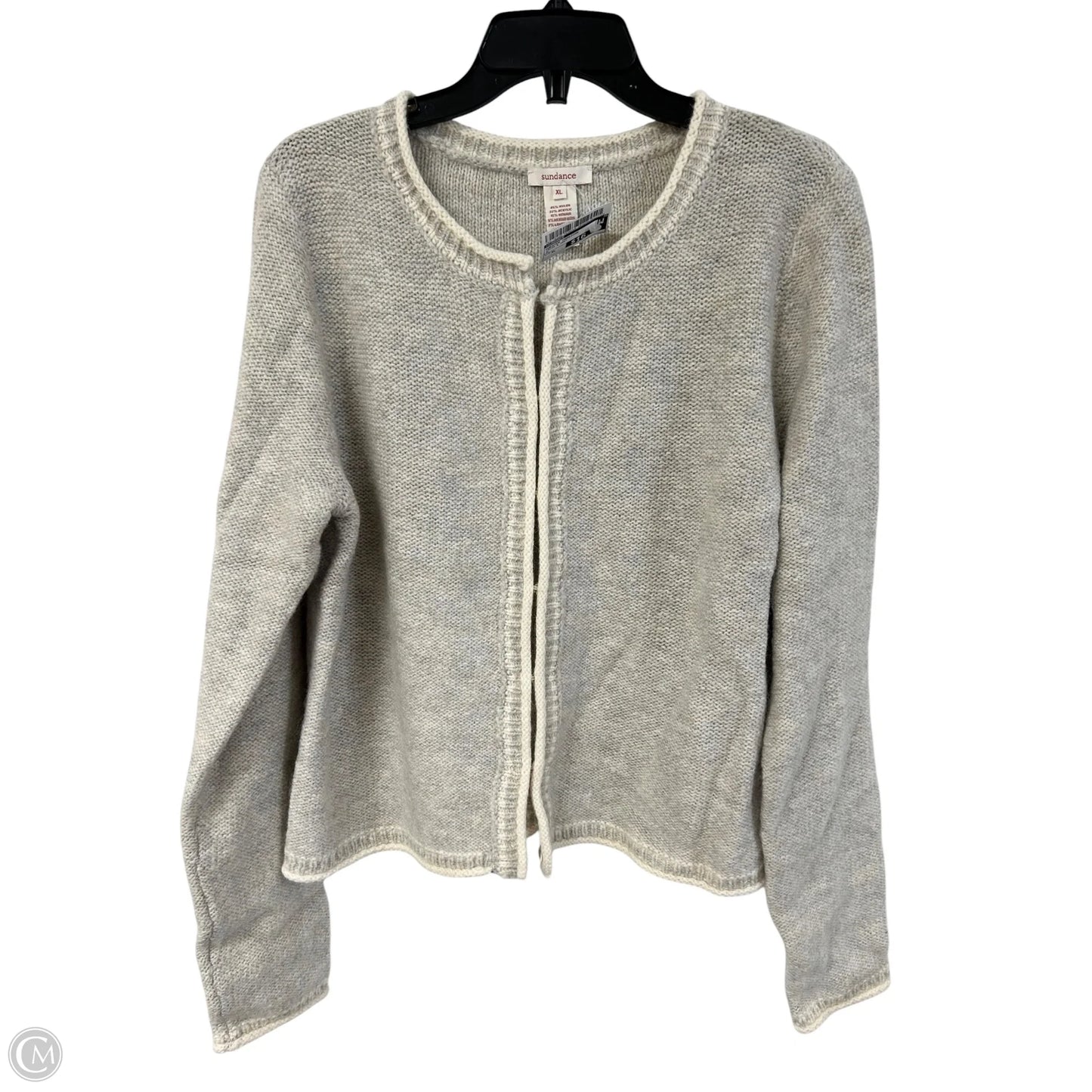 Sweater Cardigan By Sundance In Cream & Grey, Size: Xl