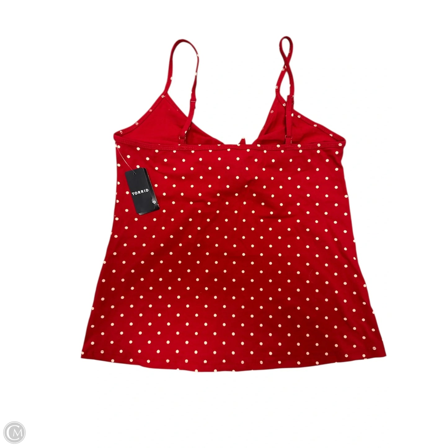 Top Sleeveless Basic By Torrid In Red & White, Size: L