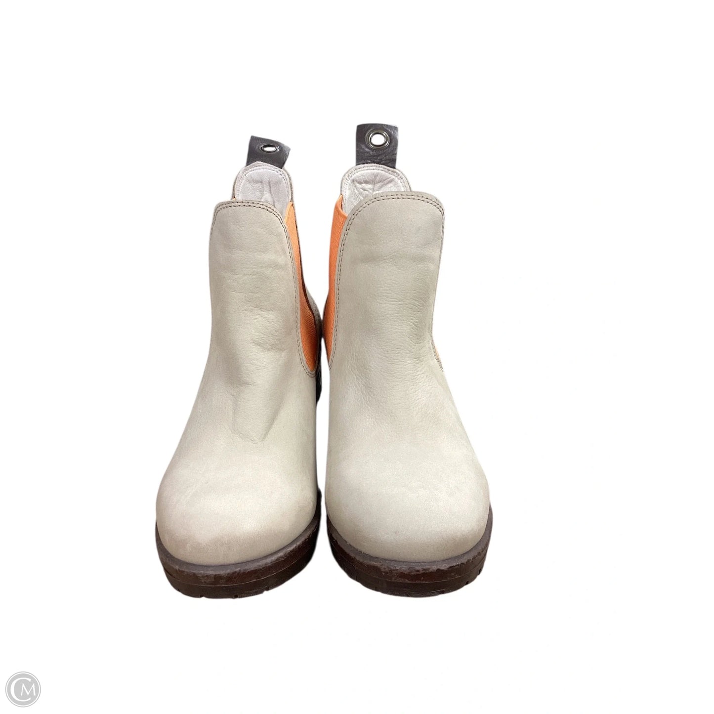 Boots Ankle Flats By Bueno In Orange & Tan, Size: 6.5