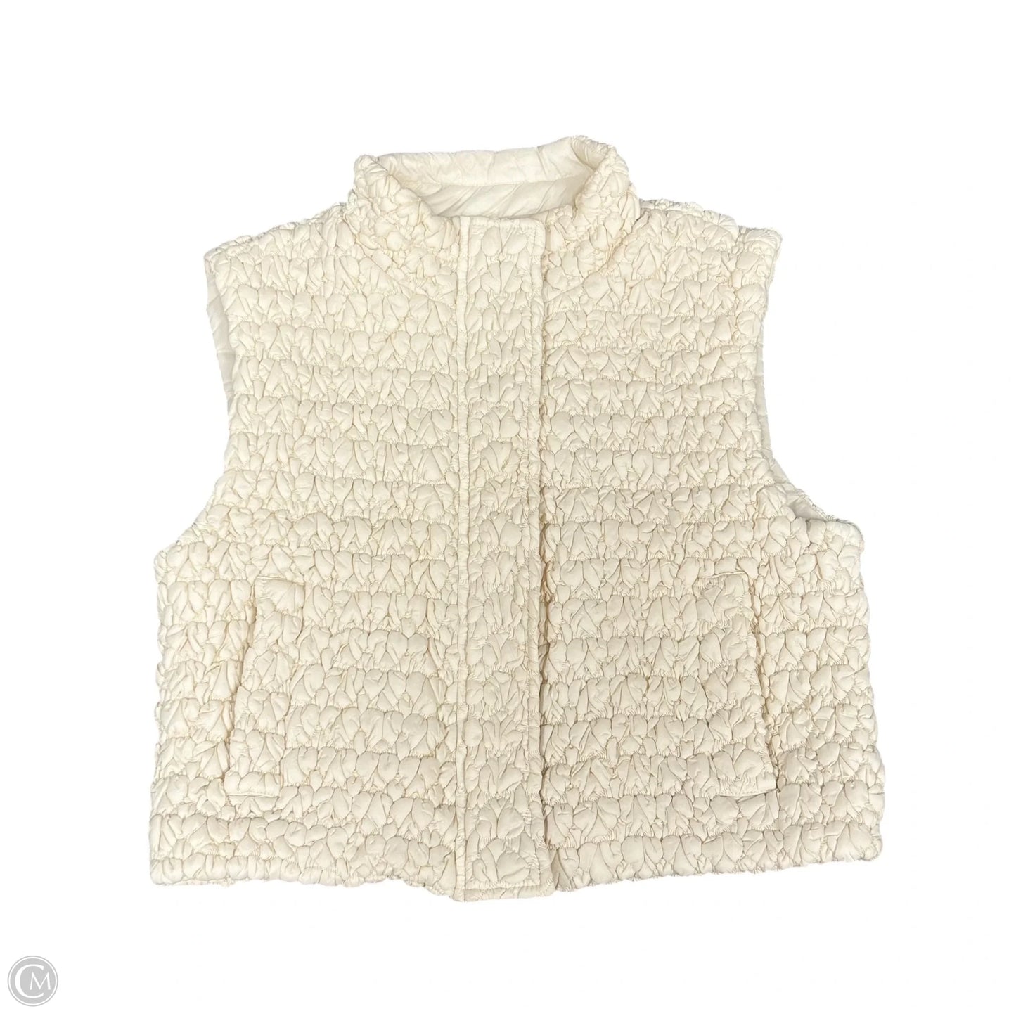 Vest Puffer & Quilted By Current Air In Cream, Size: S