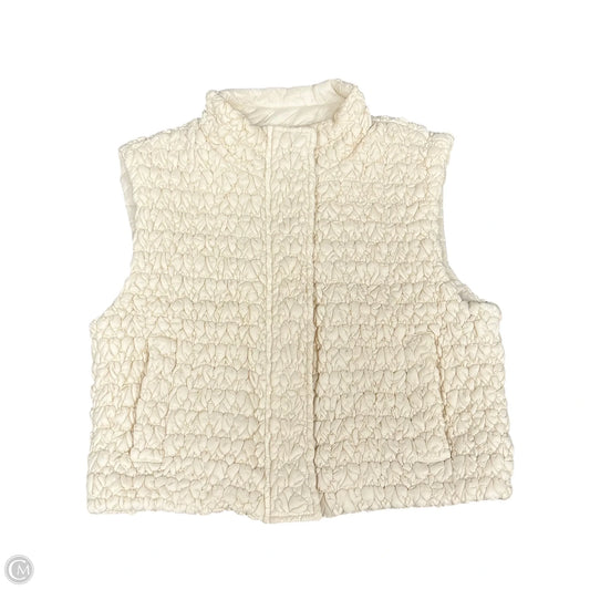 Vest Puffer & Quilted By Current Air In Cream, Size: S