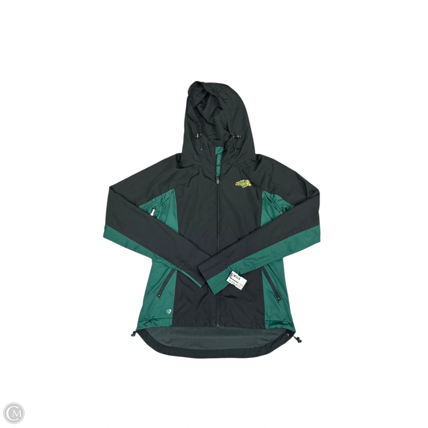 Jacket Windbreaker By Colosseum In Black & Green, Size: M