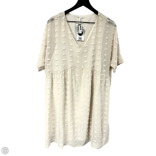 Dress Casual Short By Zenana In Cream, Size: Xl