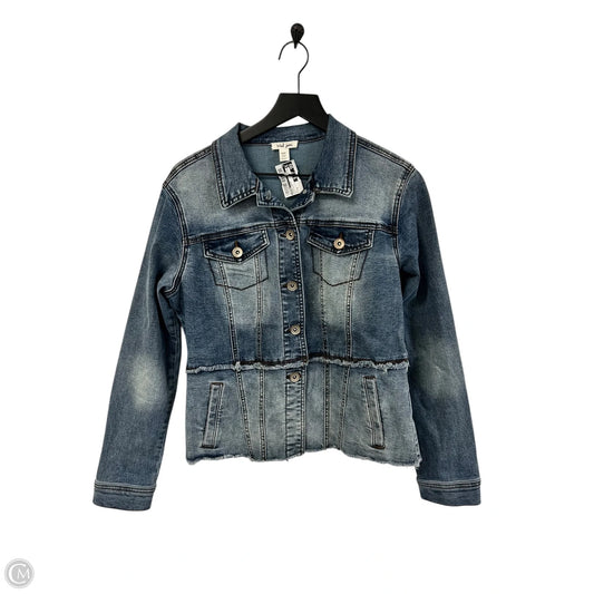 Jacket Denim By Tribal In Blue Denim, Size: M