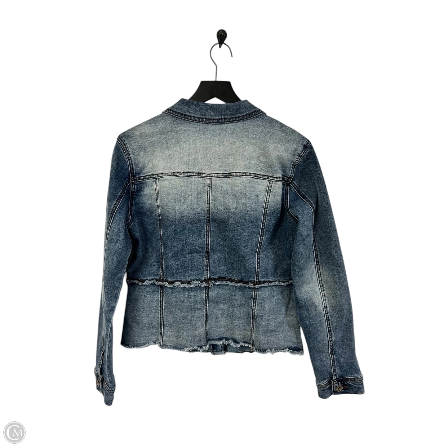 Jacket Denim By Tribal In Blue Denim, Size: M