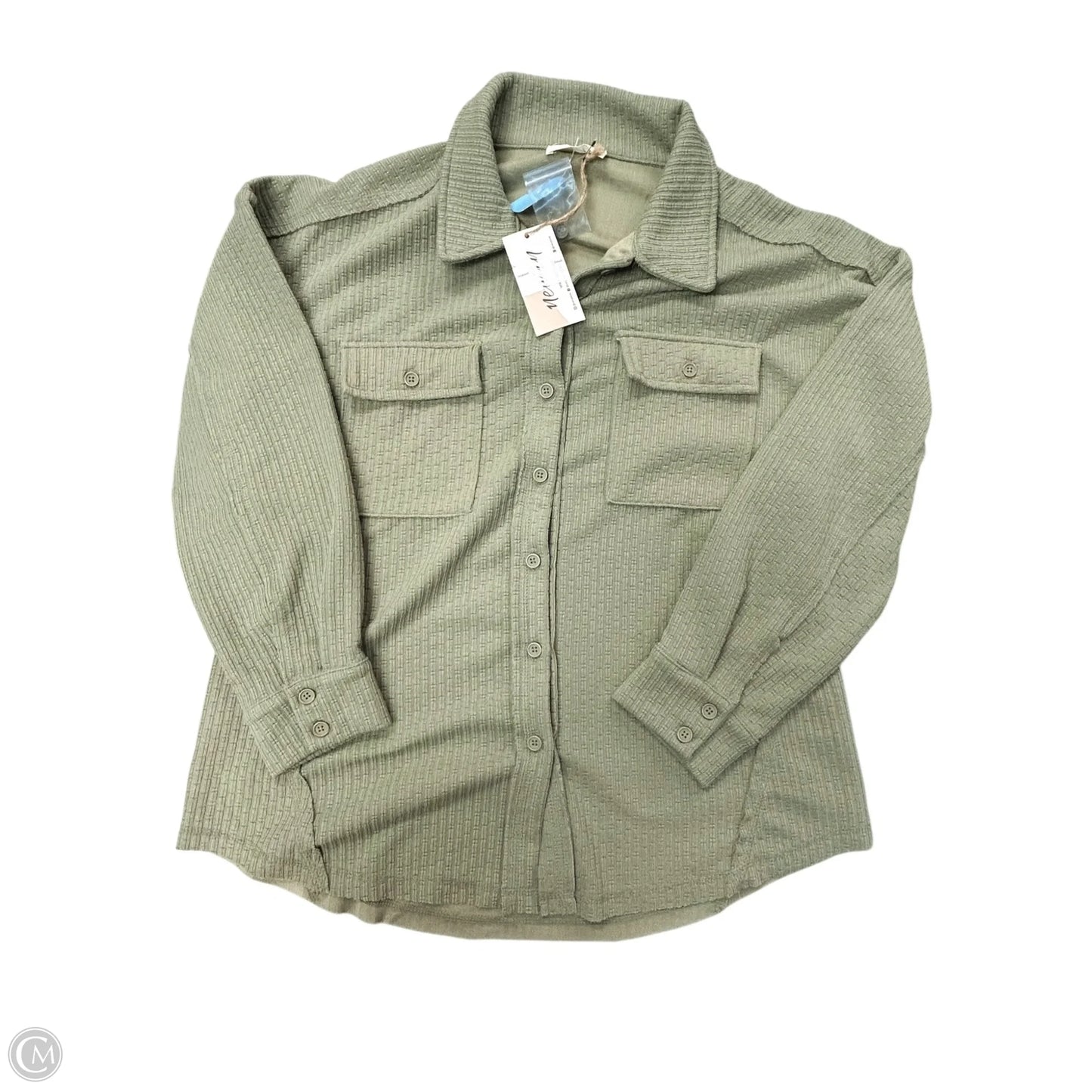 Blouse Long Sleeve By New In In Green, Size: S