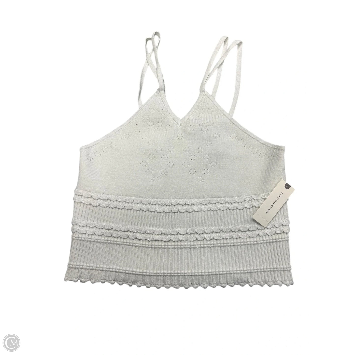 Top Sleeveless By Anthropologie In White, Size: S