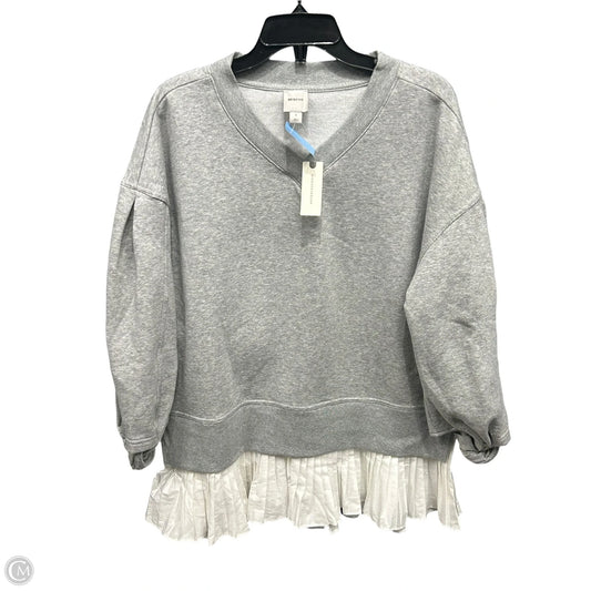 Sweatshirt Crewneck By Maeve In Grey, Size: S