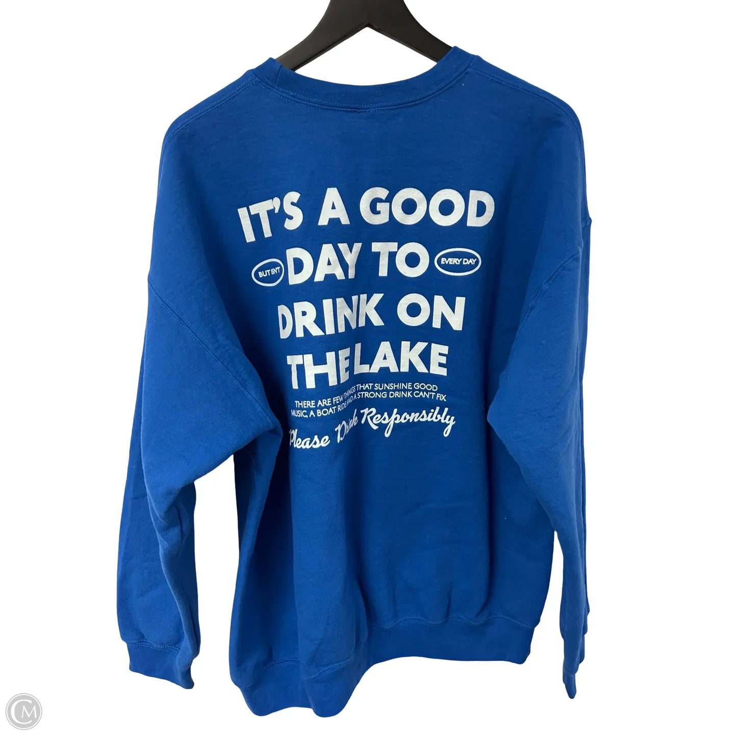 Sweatshirt Crewneck By Cmf In Blue, Size: L