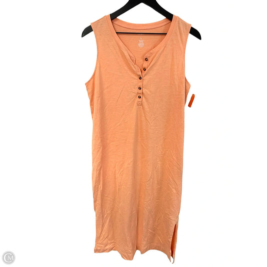 Dress Casual Midi By Sonoma In Orange, Size: L