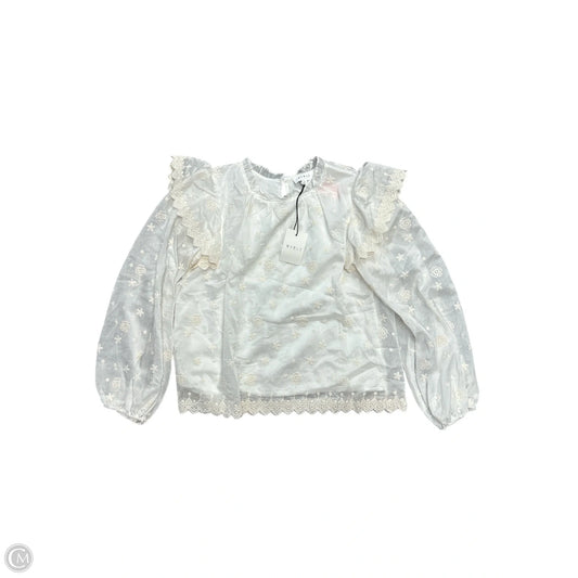 Top Long Sleeve By Mable In White, Size: S