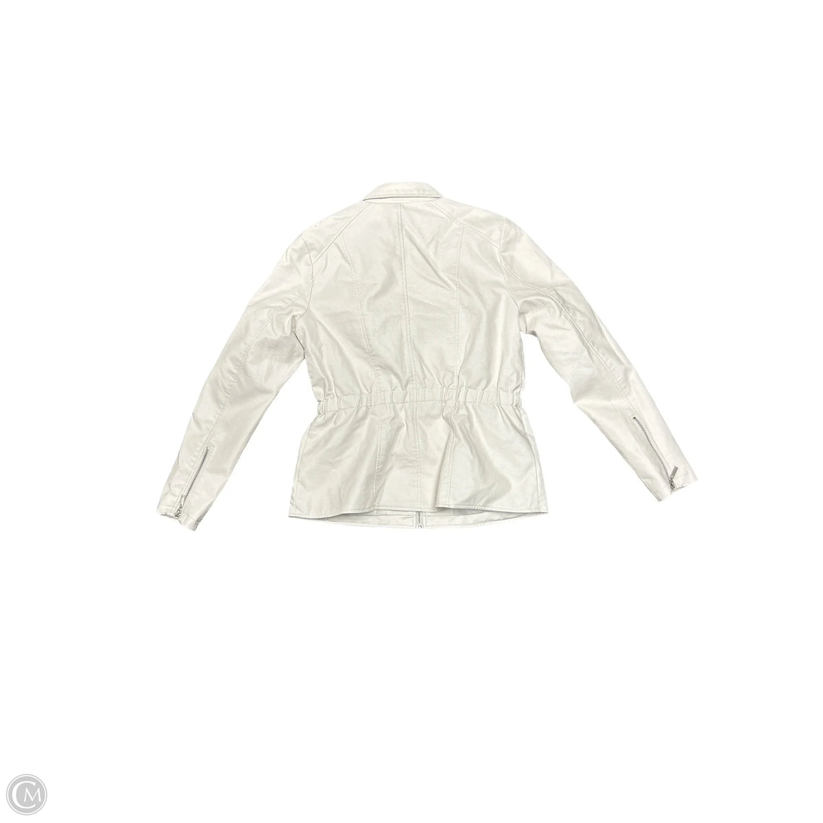 Jacket Moto By Baccini In White, Size: M
