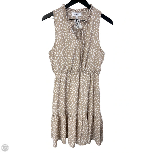 Dress Casual Short By Gilli In Tan & White, Size: M