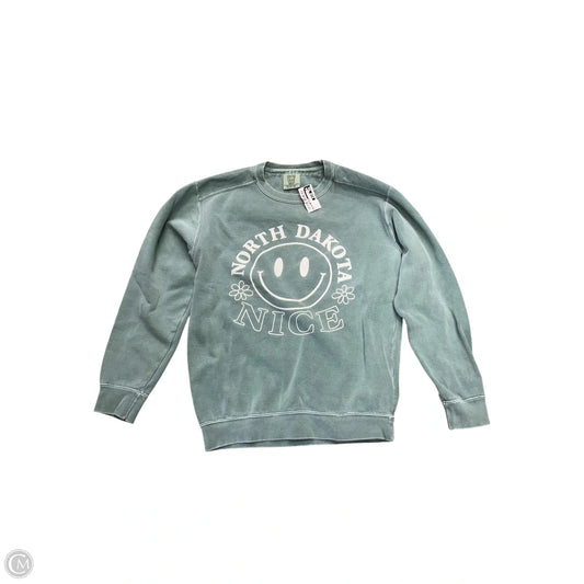 Sweatshirt Crewneck By Comfort Colors In Green, Size: S