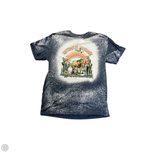 Top Short Sleeve Basic By Gildan In Blue & White, Size: M
