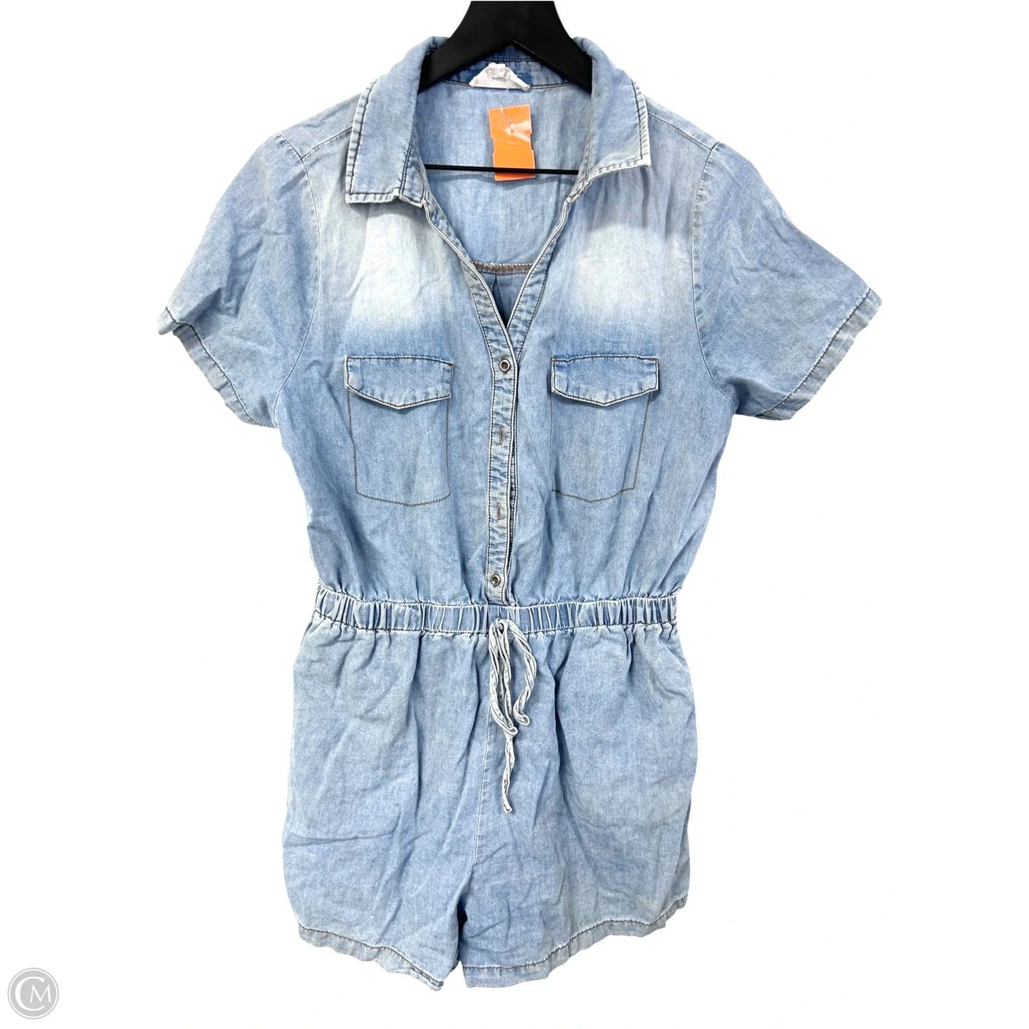 Romper By Vanilla Bay In Blue Denim, Size: L