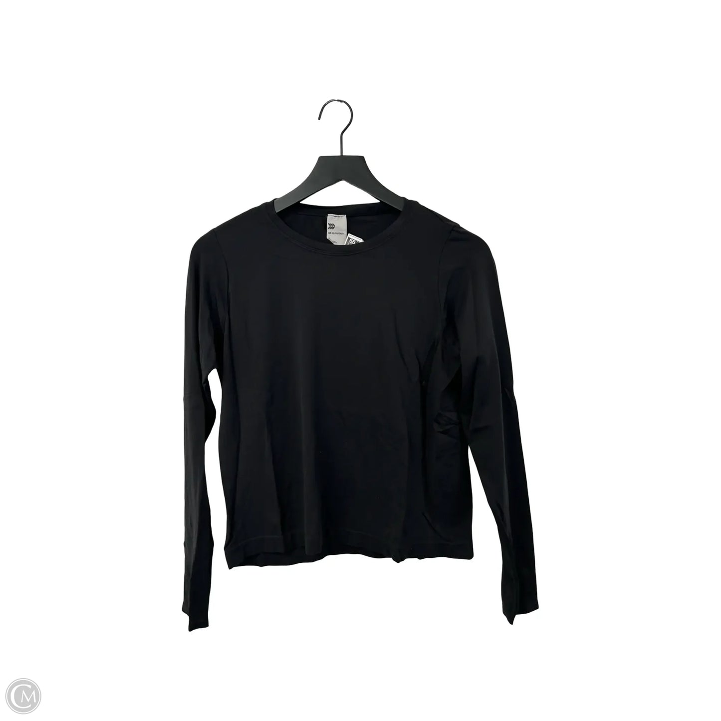 Athletic Top Long Sleeve Crewneck By All In Motion In Black, Size: M