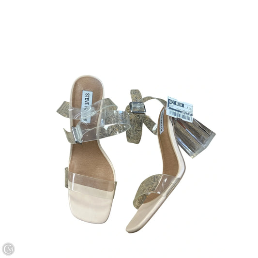Sandals Heels Block By Steve Madden In Clear, Size: 7.5