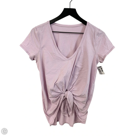 Athletic Top Short Sleeve By Lululemon In Purple, Size: 4