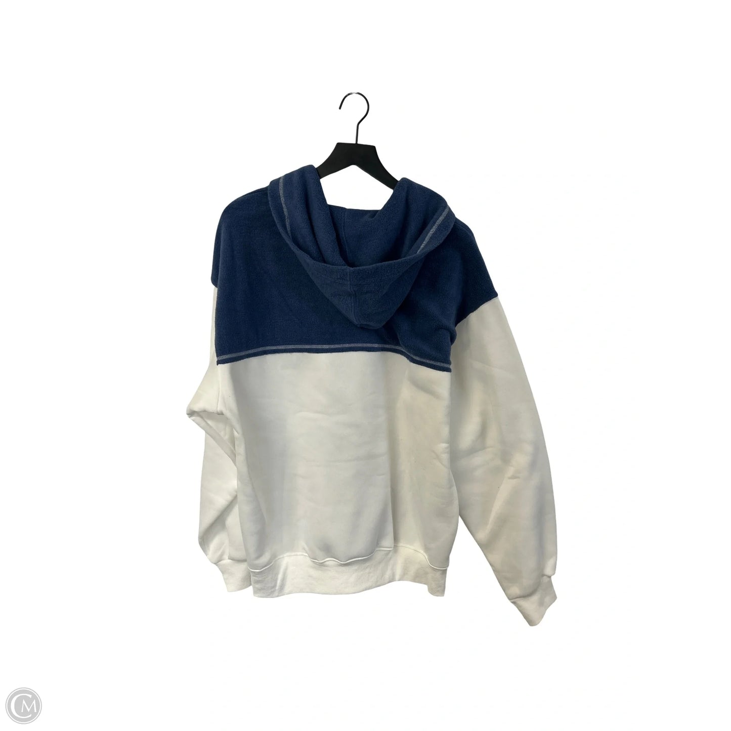 Sweatshirt Hoodie By Cmc In Blue & White, Size: M