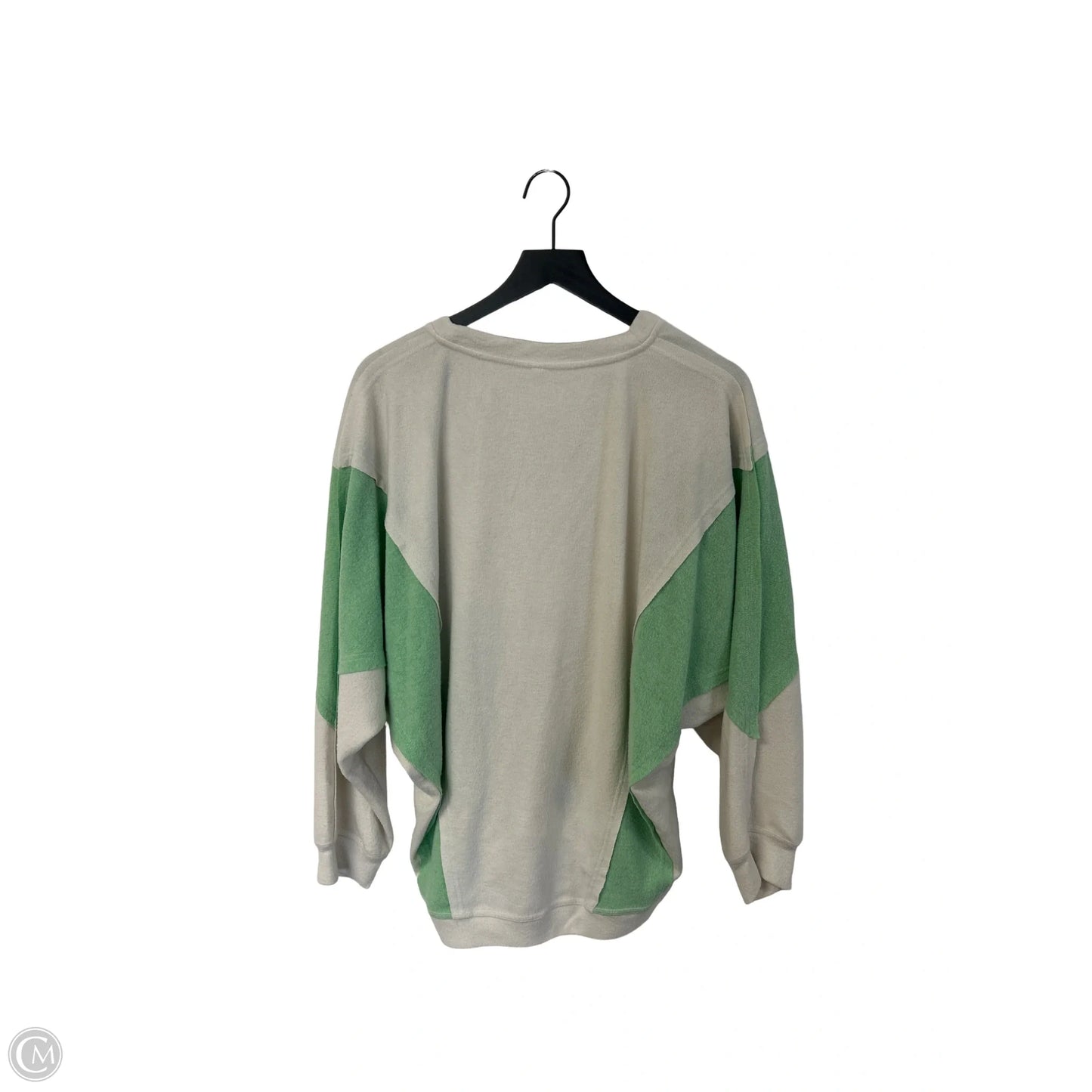 Sweatshirt Crewneck By Wishlist In Green & White, Size: S