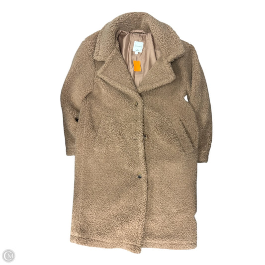 Coat Faux Fur & Sherpa By Gentle Fawn In Brown, Size: S