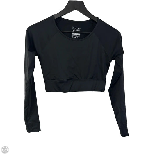 Athletic Top Long Sleeve Crewneck By Varley In Black, Size: M