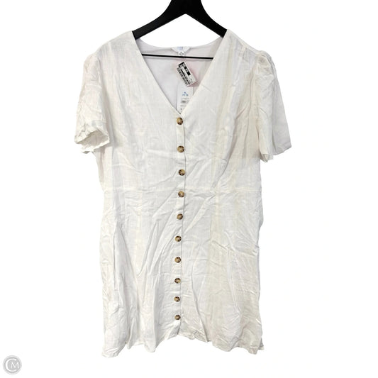 Dress Casual Short By Time And Tru In White, Size: Xl