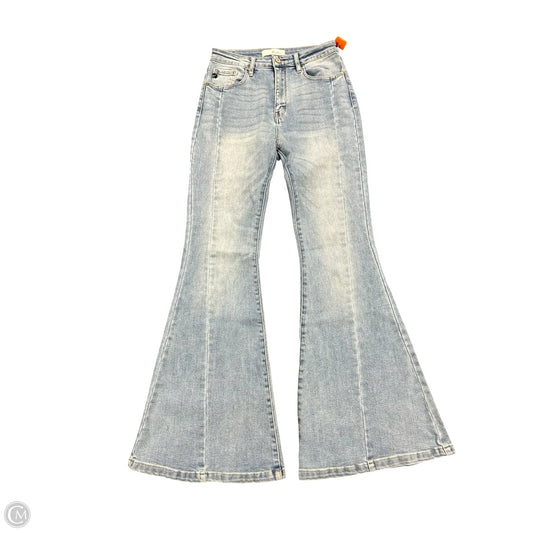 Jeans Flared By Kancan In Blue Denim, Size: 8