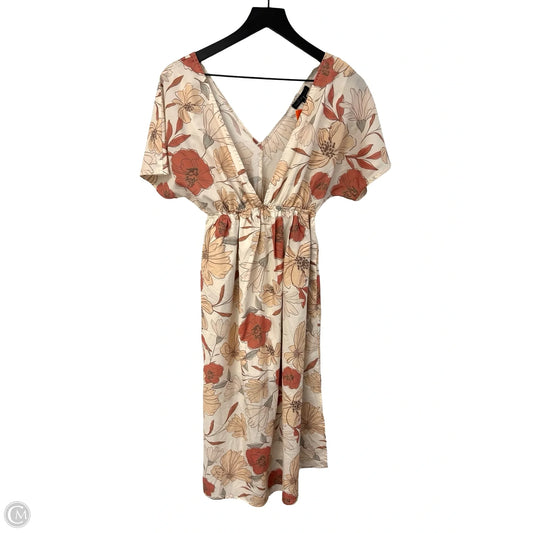 Dress Casual Midi By Wishlist In Floral Print, Size: S