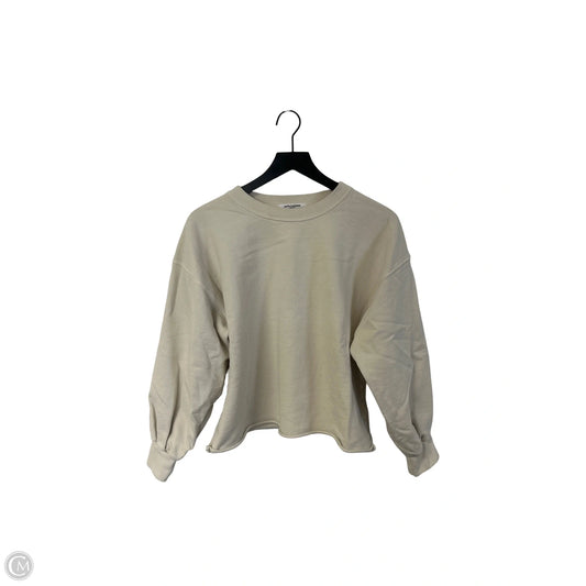 Sweatshirt Crewneck By Cmc In Cream, Size: S
