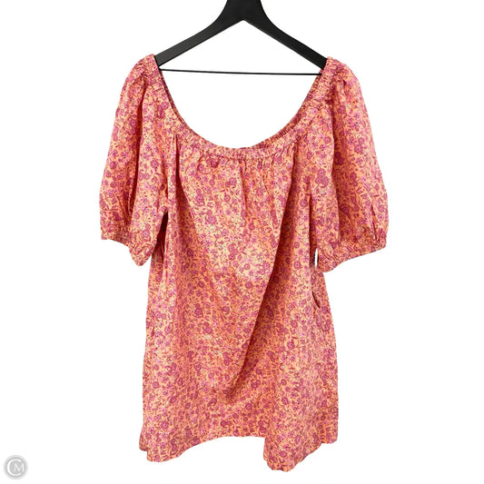 Dress Casual Short By Old Navy In Orange & Pink, Size: 2x