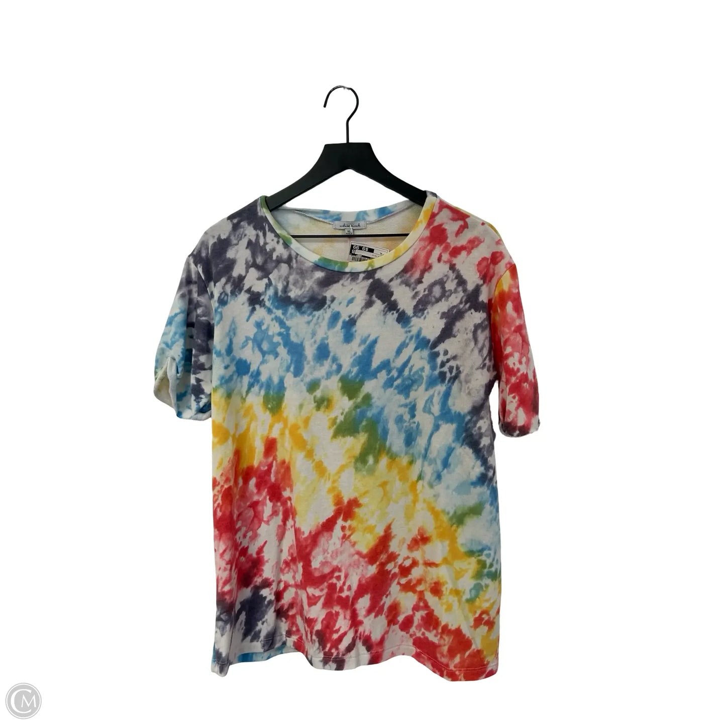 Top Short Sleeve By White Birch In Tie Dye Print, Size: Xl