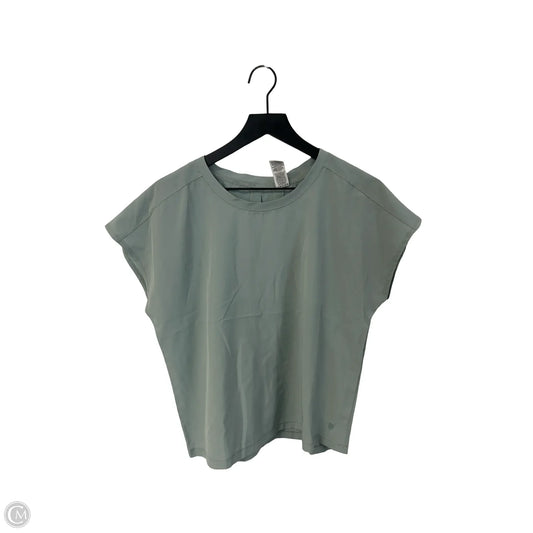 Athletic Top Short Sleeve By Rbx In Green, Size: M