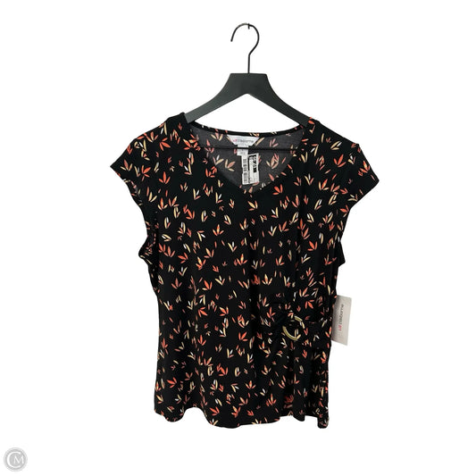 Top Short Sleeve By Liz Claiborne In Multi-colored, Size: L