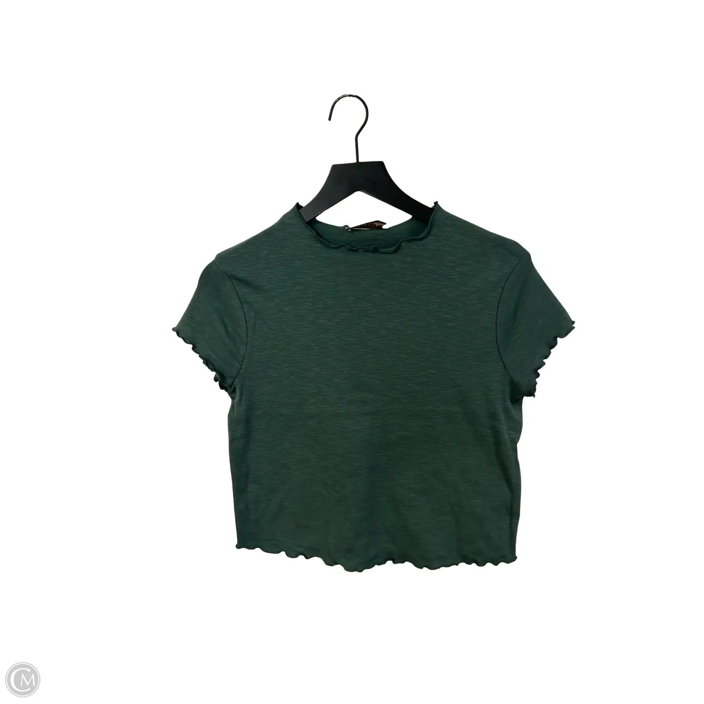 Top Short Sleeve Basic By Zenana In Green, Size: L
